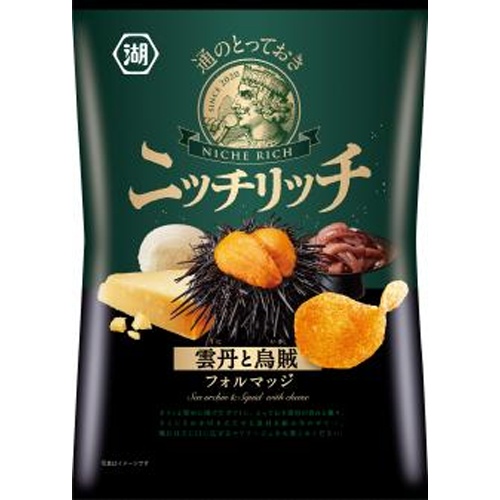 湖池屋 ニッチリッチ 雲丹と烏賊フォルマッジ77g【01/27 新商品】