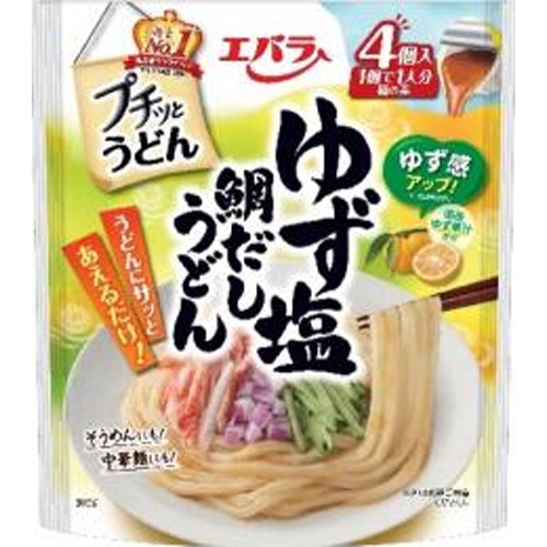 エバラ プチッとうどん ゆず塩鯛だしうどん4個【02/07 新商品】