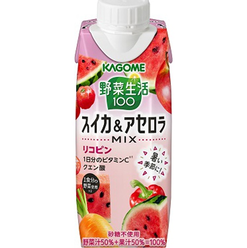 カゴメ 野菜生活 スイカ&アセロラMIX紙250g【07/16 新商品】