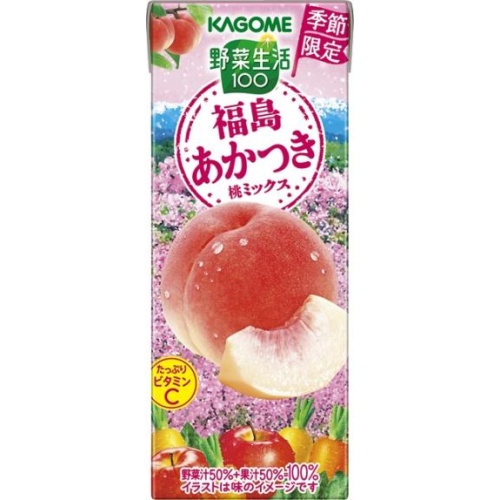 カゴメ 野菜生活福島あかつき桃ミックス紙195ML【02/18 新商品】