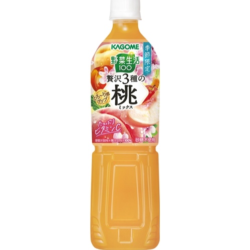 カゴメ 野菜生活贅沢3種の桃 720ml【02/04 新商品】