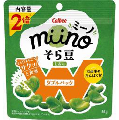 カルビー miinoそら豆しお味Wパック 56g【06/24 新商品】