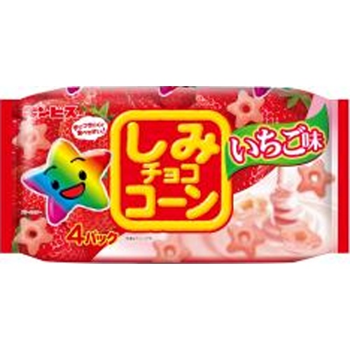 ギンビス しみチョココーン いちご味4パック