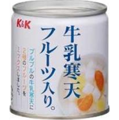 K&K 牛乳寒天フルーツ入り 195g【11/26 新商品】