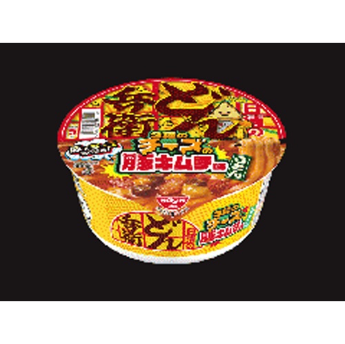 日清 どん兵衛3種のチーズの豚キムチ味うどん【02/10 新商品】