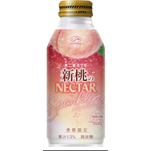 不二家 新桃のネクタースパークリングB缶380ml