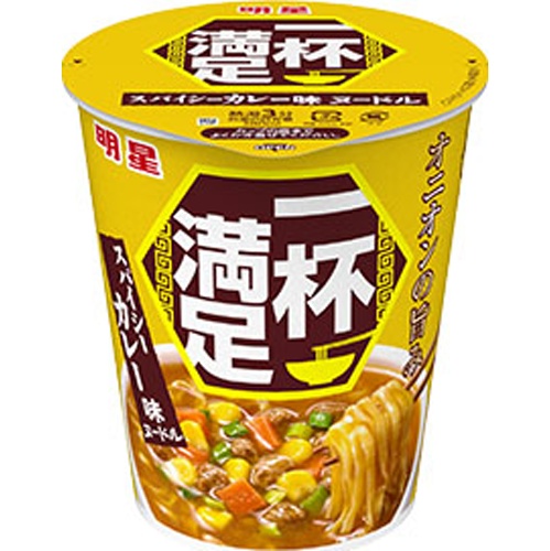 明星 一杯満足 スパイシーカレー味ヌードル