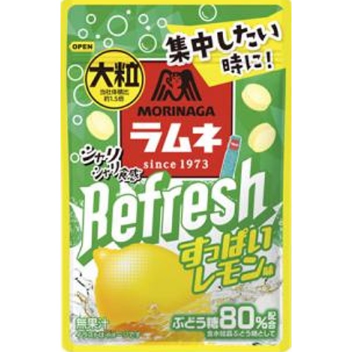 森永 大粒ラムネリフレッシュ すっぱいレモン30g【01/14 新商品】