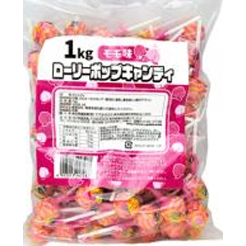 やおきん ローリーポップ モモ味1kg【10/18 新商品】