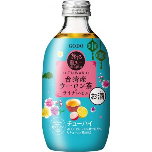 旅する瓶チュー 台湾ウーロン茶ライチレモン300ml【11/05 新商品】