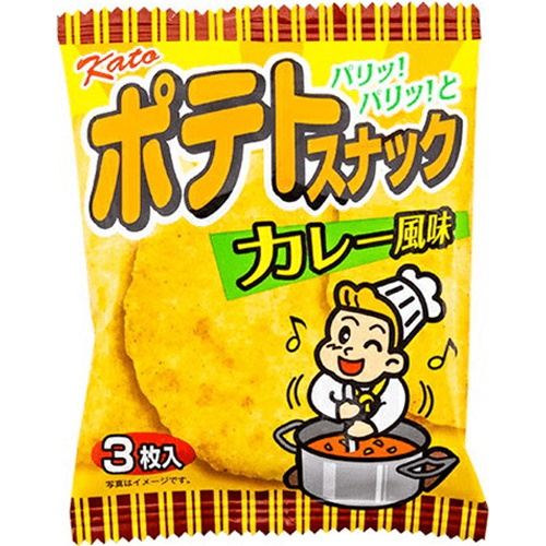 かとう製菓 ポテトスナック カレー風味3枚