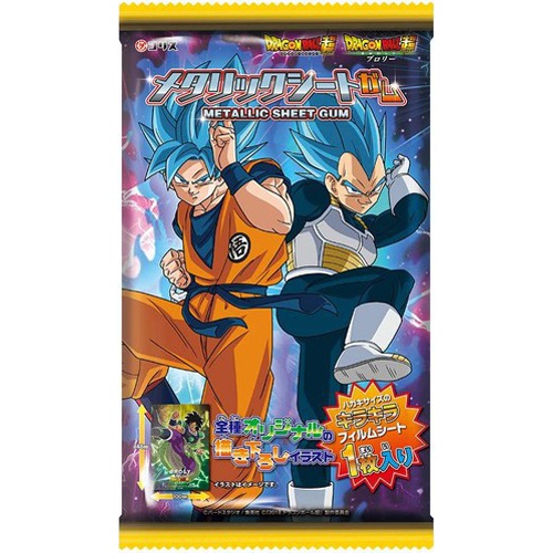 コリス ドラゴンボール超 メタリックシートガム | 商品紹介 | お菓子・駄菓子の仕入れや激安ネット通販なら菓子卸問屋タジマヤ